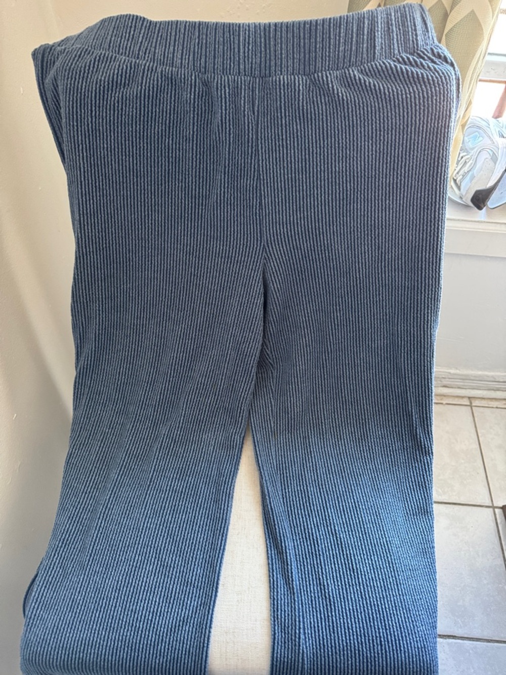 Fashion Nova Blue Ribbed Leggings